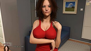 Gina's gorgeous friends stunned by big tits in erotic cartoon.