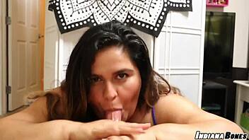 Sexy BBW Karla Lane SUCKING and FUCKING Indiana Bones hard.