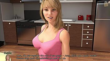 Gina's gorgeous friends stunned by big tits in erotic cartoon.