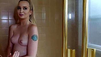 Hey, step daddy caught me fingering myself, now he's pounding me hard with that old cock!