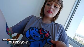 Gorgeous Elle Loveland Sucks and Fucks Backstage with Passion