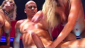 Shyla Stylez in a hot threesome with big tits and ass.