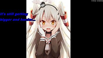 Jerk off to Kantai anime with Amatsukaze and Shimakaze dual joy