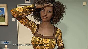 Gina's gorgeous friends stunned by big tits in erotic cartoon.