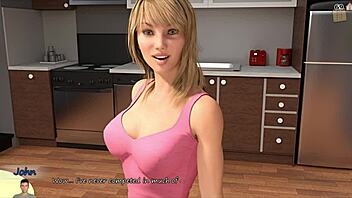 Gina's gorgeous friends stunned by big tits in erotic cartoon.