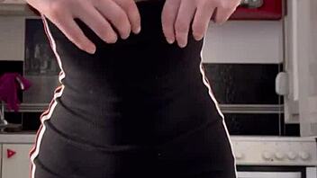 A beautiful girl with a perfect body pleasuring herself to orgasm