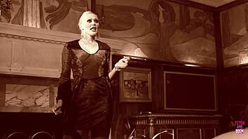 Cosplay Brunette in Stockings Heels Deepthroat Group Sex?