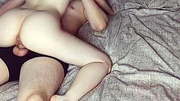 Horny stepsister rides my fat cock