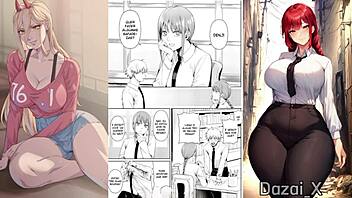 I watch Makima and Denji in Chainsaw Man anime.