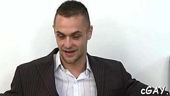 Two guys having bare gay sex in a casual setting