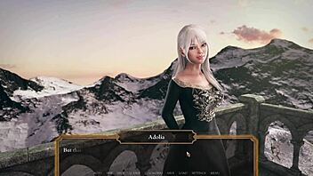 3D animated porn with a view of a castle