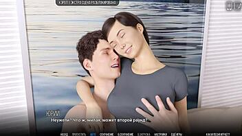 horny blonde teen 18+ slut fingering at university in gameplay part 8.