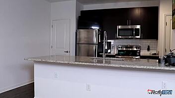 Step Mom Licking And Fingering Young 18+ Blonde's Pussy Before Monster Cock