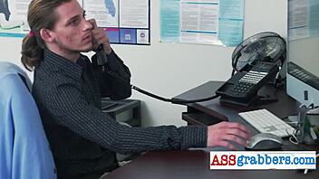 kinky manager and worker in a full movie storyline