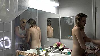 Hardcore Halloween sex with stepson and stepmom in costumes