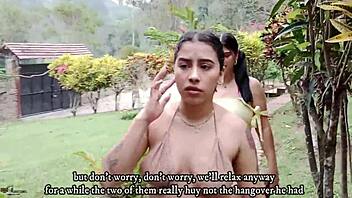 Hermanastras lick wet pussies alone at home