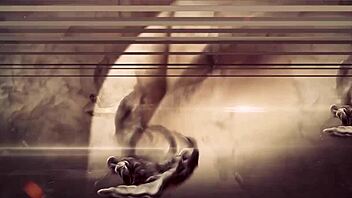 She takes it rough in the ass and drinks the milk from the cup.