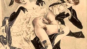 Hej, pogledaj ovu vintage erotsku crtanu ilustraciju