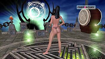 An Indian Bhabhi In Animated Cartoon Shows Sexy Positions Then Masturbates With A Candle.