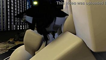 kyller sucking in the alley, 3d cartoon blowjob scene from rr34 anime