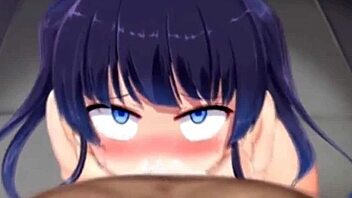 the mysterious girl gets attacked by a big penis in this hentai story.