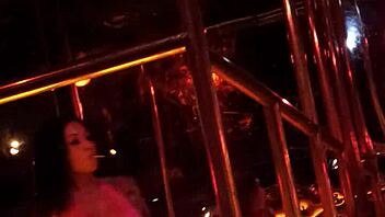 Frankie's hot stockings and ass in a retro striptease performance