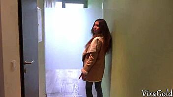 Petite Ukrainian teen Elle Rose gives a quality blowjob