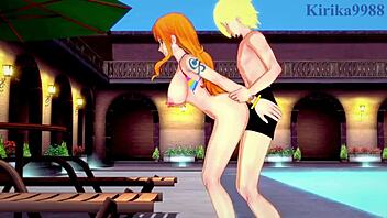 Nefertari Vivi And Nami Intense Futanari Sex