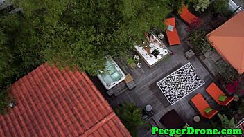 Drone Spies On Outdoor Lesbian Licking?