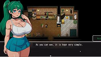 Did you see that cute girl in the harem game fall into the bathtub and expose her huge tits?