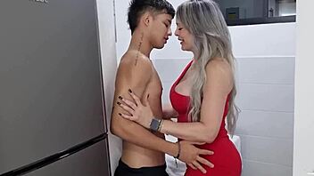 Hot milf Monique Fuentes gets milked by her stepson