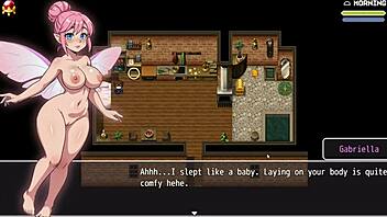 Did you see that cute girl in the harem game fall into the bathtub and expose her huge tits?