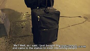 Wow, Hungarian Hottie Slams a Monster Cock in Public!