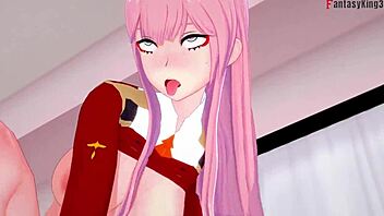zero two gets pounded hard in franxx fantasy scene