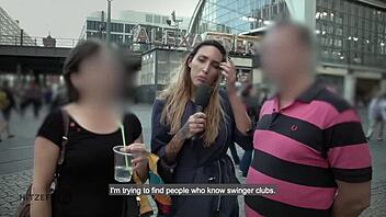 German couple fucks on street camera