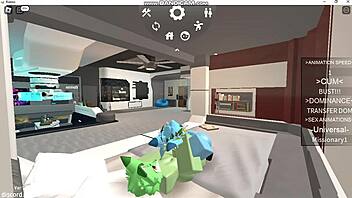 roblox furry gays enjoy comfortable oral sex in their cozy world