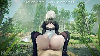 Detailed 2B Hentai Scenes Compilation.