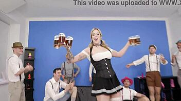 Ria Sunn Takes 7on1 Rough Dap at Beer Festival. Deepthroat, Gapes, Pee Drink, Cum Swallow!