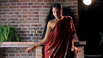 watch this skinny indian teen dance erotically before finger-fucking