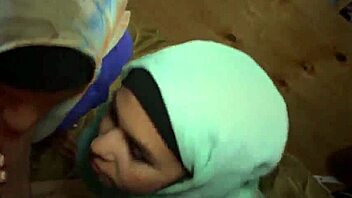 Blonde teen in army uniform gives booty and blowjob surprise with cum in mouth