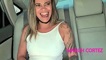 Gay sex with an Uber driver in a Proton car