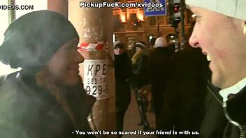 Public toilet tryst with a hot redhead babe
