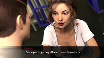 Echoes of Lust gameplay shows nurse in wild threesome action