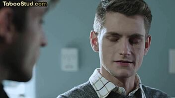 Hairy stud barebacked in foot fetish threesome with twinks