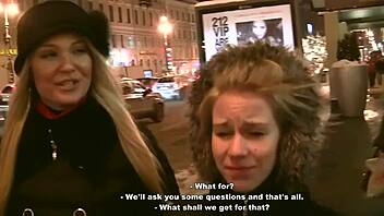 Redhead slut gets wild fucking in a public toilet scene.