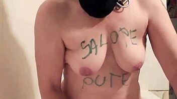 French Female Slave Performs Intense Self-Masturbation In BDSM Session.