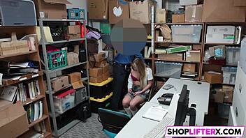 shoplifting cutie is helpless in office scenario