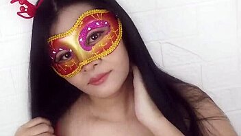 naughty asian bitch in santa outfit sucks deep and doggy fucks 😈🍆