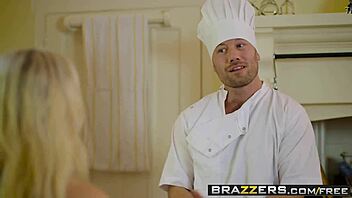 Is the caterer seducing the wife in this scene?