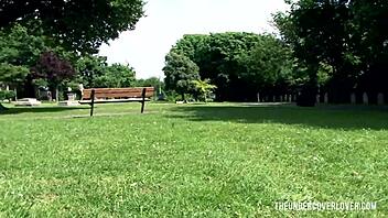Sensi finds a Russian MILF in the park for some fun
